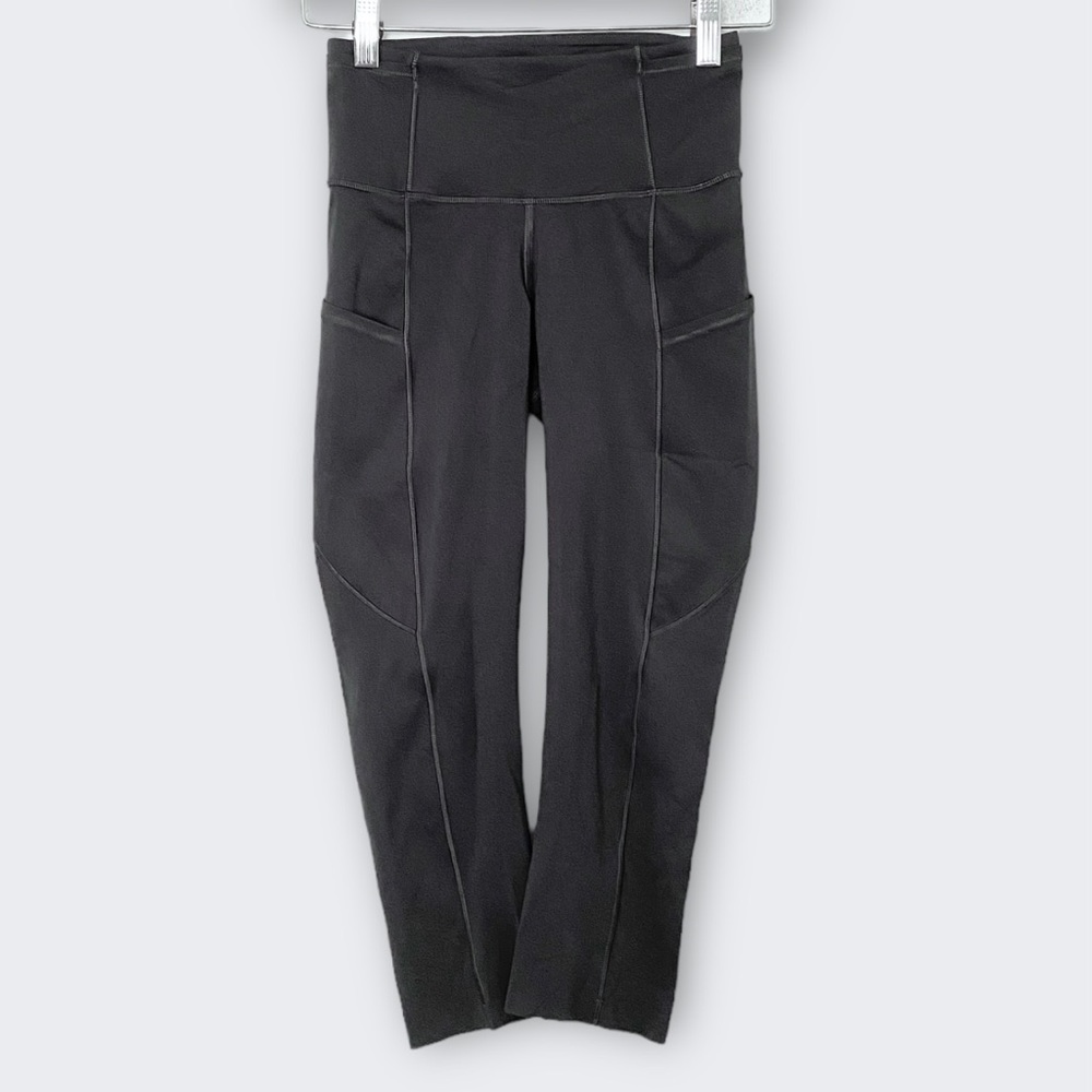 Lululemon Fast and Free Crop II 19" *Non-Reflective Graphite Grey Nulux Size 2 - Picture 2 of 14